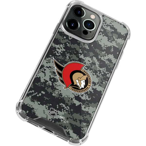 NHL Ottawa Senators Camo iPhone 15 Pro Clear Case